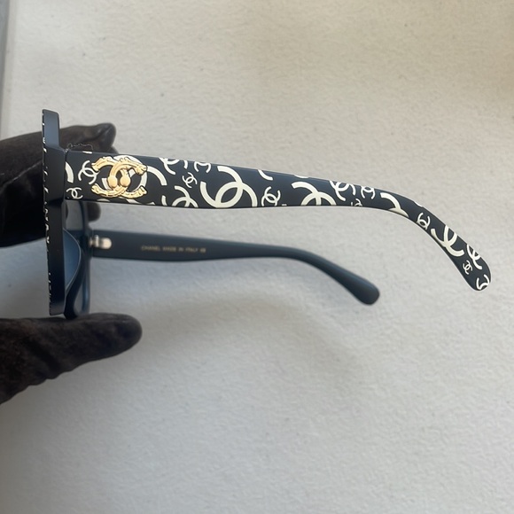 Chanel Sunglasses Glasses Out of Protective Case Large Ergonomics Black - Picture 4 of 16